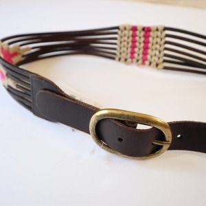 Hollister Tribal Aztec Western Cowgirl Cowboy Wrapping Rope Belt S / XS